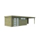Vue miroir du Pool House 26m2 - Imprégnation verte - Toit plat