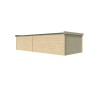Vue arrière u Pool House 35m2 - 905x385cm - 44mm - Bac acier laqué - Toit plat