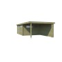 Vue latérale du Pool House 35m2 - 44mm - Imprégnation verte - Toit plat