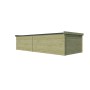 Vue arrière du Pool House 35m2 - 44mm - Imprégnation verte - Toit plat