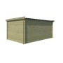 Vue de dos du Garage bois 16m2 Orge 505x325 - Imprégnation verte