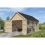 Photo du Garage bois 17m2 Glouton 535x320 Toit en bardeaux - 1 voiture