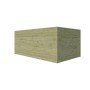 Vue de dos du Garage bois 17m2 Kesako EPDM inclus - Imprégnation verte