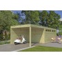 Photo de coté du Garage bois 24m2 Cube - EPDM - Imprégnation verte