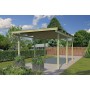 Photo de coté du Carport voiture 15m2 Finance - Imprégné - panneaux ondulés