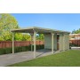 Photo 2 du Carport voiture 20m2 XL 300x670cm - panneaux ondulés en fibre de verre