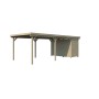 Vue du Carport voiture 20m2 XL 300x670cm - panneaux ondulés en fibre de verre