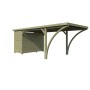 Vue de coté du Carport voiture 20m2 - Imprégnation Verte