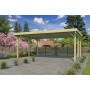 Photo vide du Carport voiture 30m2 Double 600x500cm - Imprégnation Verte