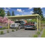 Photo du Carport voiture 30m2 Double 600x500cm - Imprégnation Verte