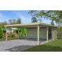 Photo vide du Carport voiture 40m2 Double XL 600x670cm - Imprégnation Verte