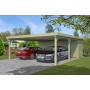 Autre photo du Carport voiture 40m2 Double XL 600x670cm - Imprégnation Verte