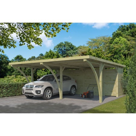 Photo du Carport voiture 40m2 Milano 600x670cm - Imprégnation Verte
