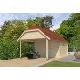 Photo fermé de l'Abri de jardin 23m2 Oxon 650x355 - 28mm - Bardeaux inclus