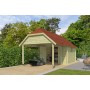 Abri de jardin bois 23 m² Oxon – Chalet massif 28 mm Imprégné en vert