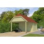 Photo porte fermée de l'Abri de jardin 23m2 Oxon 650x355 - 28mm - Imprégnation verte