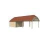Vue latérale de l'Abri de jardin 33m2 Oxon XXL 940x355 - 28mm - Bardeaux inclus