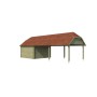 Vue latérale de l'Abri de jardin 33m2 Oxon XXL 940x355 - 28mm - Imprégnation verte