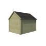 Vue arrière de l'Abri de jardin 10m2 Vienne S 385x295 - 28mm - Imprégnation verte