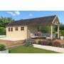 Photo de face de l'Abri de jardin 25m2 Vienne XL - Bardeaux inclus