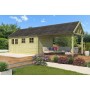 Photo de face du Pool House 25m2 Vienne XL+EXT 880x295 - 28mm - Imprégné vert