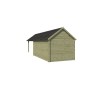 Vue arrière du Pool House 25m2 Vienne XL+EXT 880x295 - 28mm - Imprégné vert