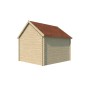 Vue arrière de l'Abri de jardin 10m2 Glasgow L 355x320 - 28mm - Bardeaux inclus