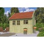 Photo de face de l'Abri de jardin 10m2 Glasgow L 355x320 - 28mm - Imprégné