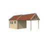 Vue latérale du Pool House 22m2 Glasgow XL 715x320 - 28mm