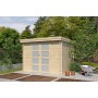 Photo de face du petit abri de jardin 8m2 - Bac acier
