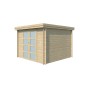 Vue latérale du petit abri de jardin 8m2 - Bac acier