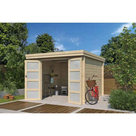 Photo du petit Abri de jardin 10m2 Portland - Bac acier laqué