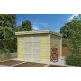 Photo latérale du chalet bois de 10m2 Portland - 28mm - Imprégnation verte