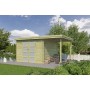 Photo latérale du Pool House 15m2 Portland 445x325+10cm - 28mm - Imprégnation verte