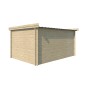 Vue arrière de l'Abri de jardin 12m2 Portland 415x295+10cm - 28mm - Bac acier