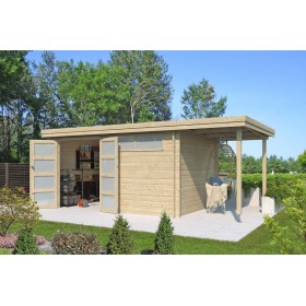Pool House 17m2 Portland 565x295+10cm - 28mm - Bac acier laqué avec feutre anti-condensation Photo du Pool House 17m2 Portland 565x295+10cm