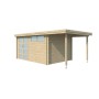 Vue latérale du Pool House 17m2 Portland 565x295+10cm