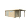 Vue du Pool House 20m2 - Bac acier laqué
