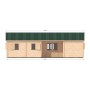 Vue de face du Chalet bois habitable RE2020 Scarlett – 59 m²