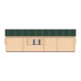 Vue arrière du Chalet bois habitable RE2020 Scarlett – 59 m²