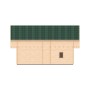 Vue coté gauche du Chalet bois habitable RE2020 Verone – 80 m², 2 chambres
