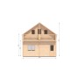 Face du Chalet bois habitable RE2020 Verone – 80 m², 2 chambres