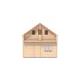Vue arrière du Chalet bois habitable RE2020 Verone – 80 m², 2 chambres