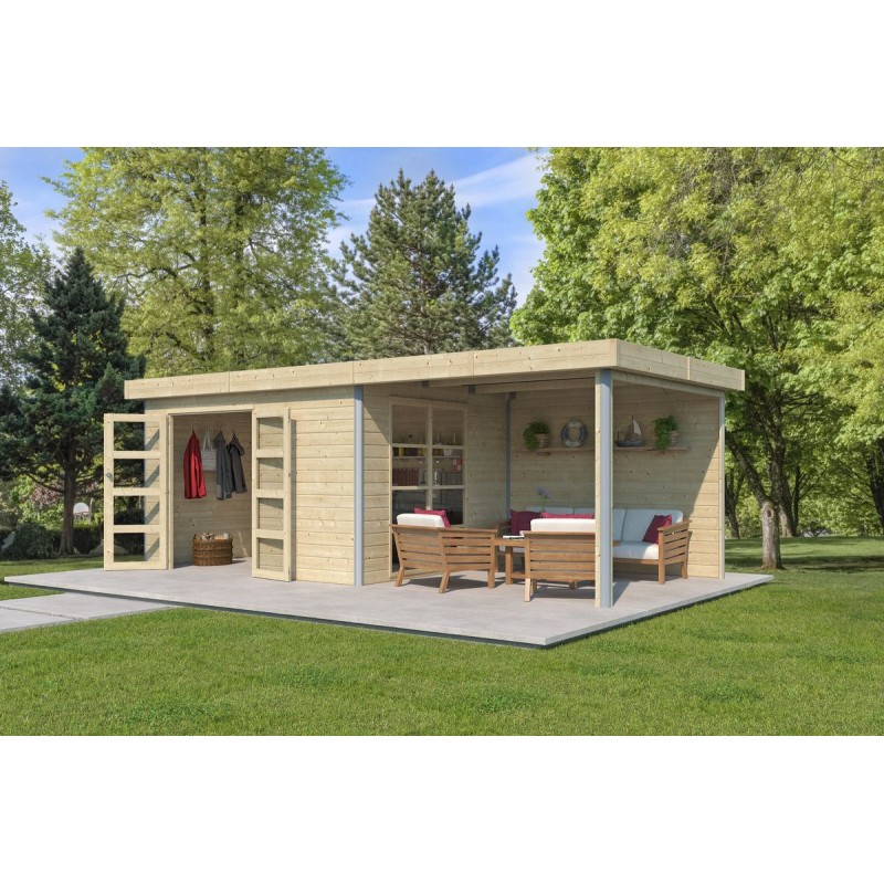 Photo du Pool House massif 19m2 - 28mm - Alu - Bac acier