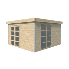 Vue de l&#039;Abri en bois massif 15m2  - 28mm