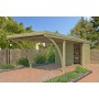 Carport bois traité autoclave avec local de rangement intégré 22 m²