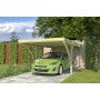 Carport bois 1 voiture 307x552 cm autoclave classe 3