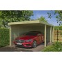 Carport COMBI Q LINE 307x554 bois massif – vue extérieure