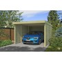 Carport voiture COMBI D Q LINE 307x554 bois massif – vue extérieure