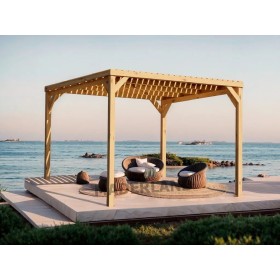 Pergola Toulouse 300x300 cm – Vue d’ensemble jardin